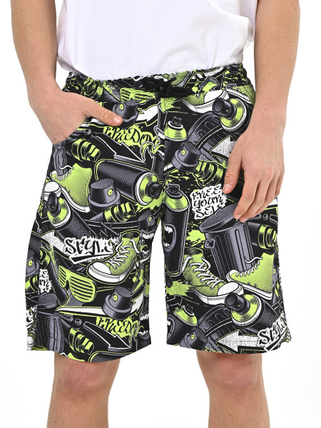 3092 Шорты плават. д/м (черный,салатовый весь размерный ряд)