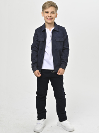 4319 Жакет д/м клетка (синий весь размерный ряд)