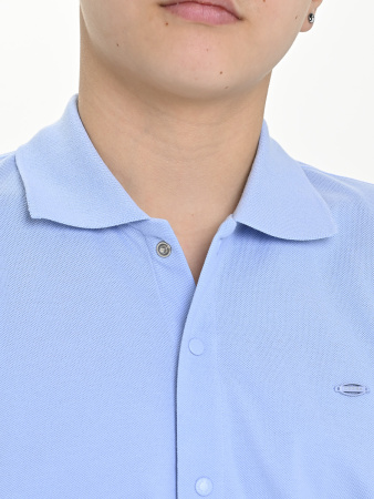 4802 Рубашка трик.(батал) к.р. д/м (голубой весь размерный ряд)