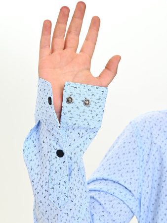 4069 Рубашка дл.р. д/м (голубой весь размерный ряд)