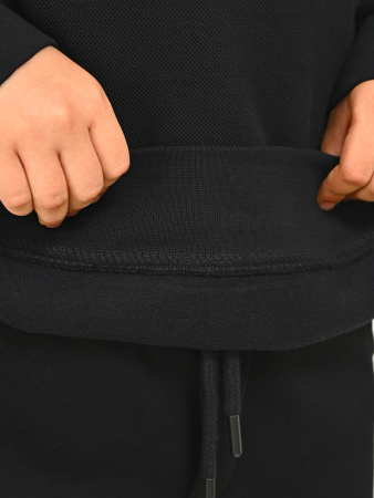 2847 Толстовка утепл. д/м (черный весь размерный ряд)