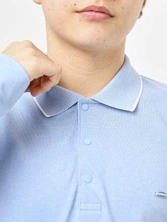 4952 Поло дл.р. д/м (голубой весь размерный ряд)