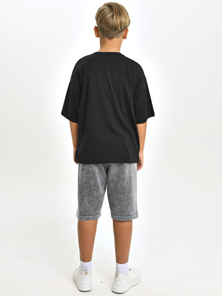 5411 Футболка оверсайз д/м (черный весь размерный ряд)