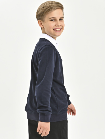 5007 Джемпер/обманка д/м (темно-синий,белый весь размерный ряд)