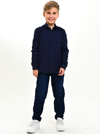 4070 Рубашка дл.р. д/м (темно-синий весь размерный ряд)