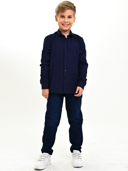 4070 Рубашка дл.р. д/м (темно-синий весь размерный ряд)