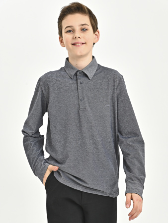 4965 Поло дл.р. д/м (серый весь размерный ряд)