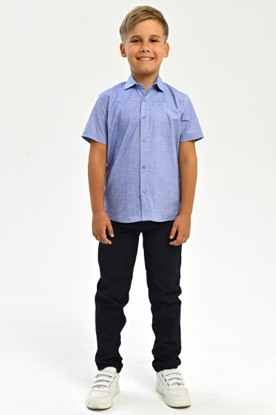 2658 Рубашка к.р. д/м (ярко-голубой весь размерный ряд)
