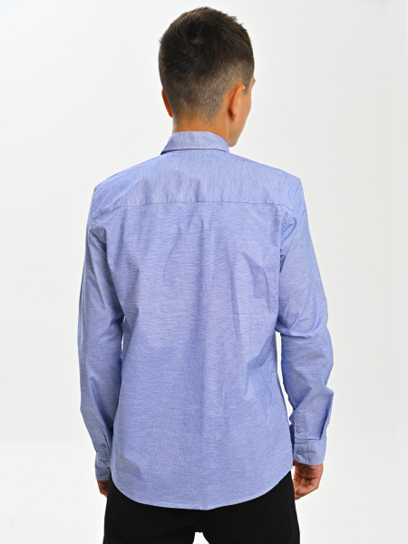 2666-1 Рубашка дл.р. д/м (ярко-голубой весь размерный ряд)