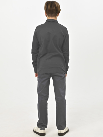 4944 Поло дл.р. д/м (серый весь размерный ряд)