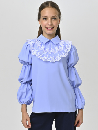 2411KG Блузка дл.р.  (голубой весь размерный ряд)