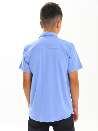 2743 Рубашка трик. к.р. (голубой весь размерный ряд)