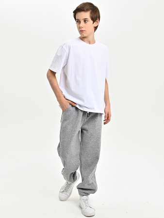 B033-8-Ch Брюки спорт утепл. д/м (серый меланж весь размерный ряд)