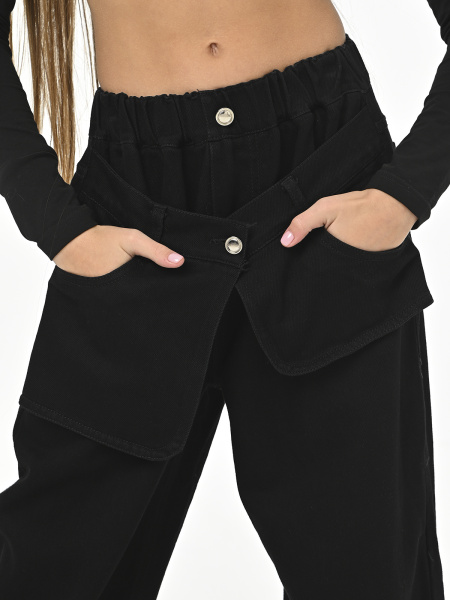 C25622-Ch Джинсы д/д (черный весь размерный ряд)