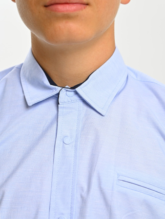 2657 Рубашка к.р. д/м (светло-голубой весь размерный ряд)