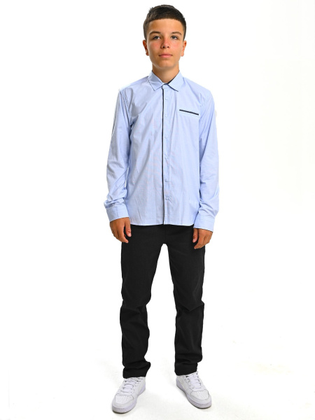 2668 Рубашка дл.р. д/м (светло-голубой весь размерный ряд)