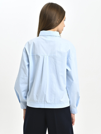 3026-Ch Блузка д/д (голубой весь размерный ряд)