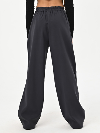 2581KG Брюки палаццо д/д (темно-серый 42(152))