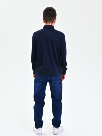 2573 Поло дл.р. д/м (темно-синий весь размерный ряд)