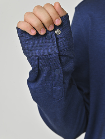 2211 Рубашка дл.р. д/м трик (синий-122)