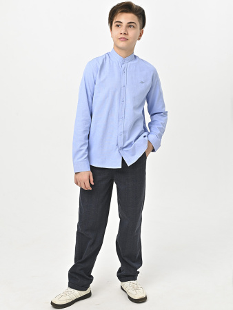 4776 Рубашка (батал) дл.р. д/м (ярко-голубой весь размерный ряд)