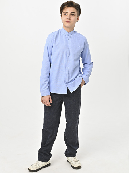 4776 Рубашка (батал) дл.р. д/м (ярко-голубой весь размерный ряд)