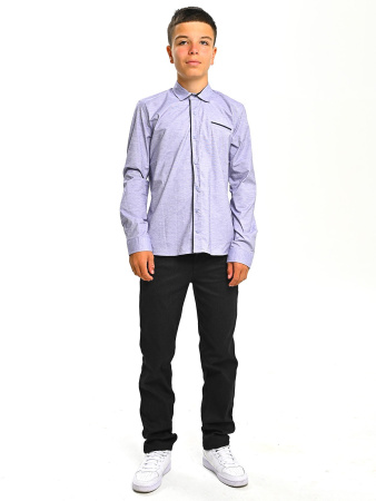 2666-1 Рубашка дл.р. д/м (серый весь размерный ряд)