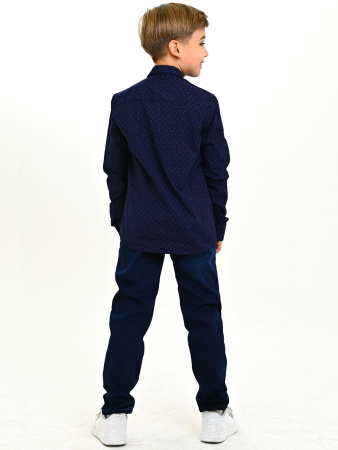 4070 Рубашка дл.р. д/м (темно-синий весь размерный ряд)