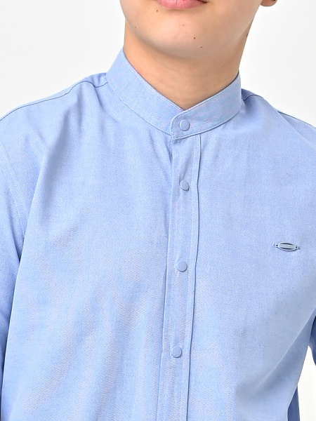 4776 Рубашка (батал) дл.р. д/м (ярко-голубой весь размерный ряд)
