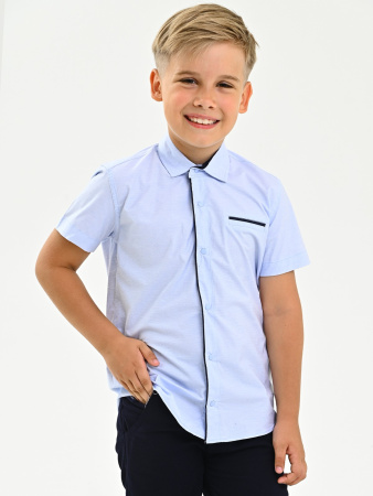 2654 Рубашка к.р. д/м (светло-голубой весь размерный ряд)