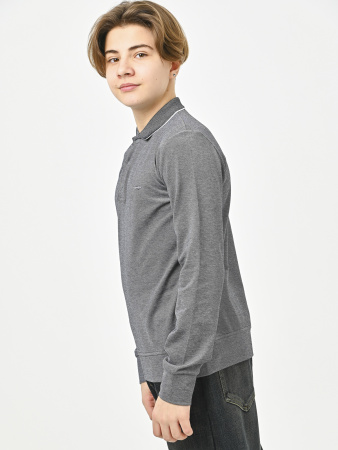 4938 Поло дл.р. д/м (серый весь размерный ряд)