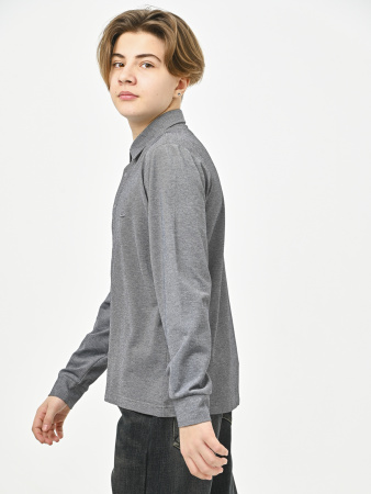 4966 Рубашка трик.(батал) дл.р. д/м (серый весь размерный ряд)