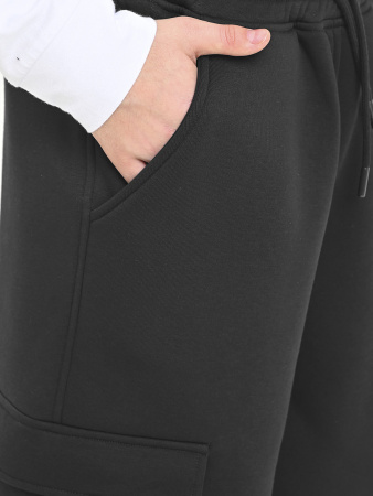 4902 Брюки спорт. утепл. д/м трик. (черный весь размерный ряд)