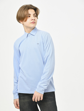 4964 Поло дл.р. д/м (голубой весь размерный ряд)