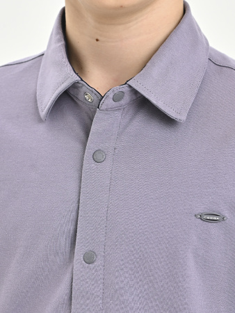 4808 Рубашка трик.(батал) дл.р. д/м (темно-серый весь размерный ряд)