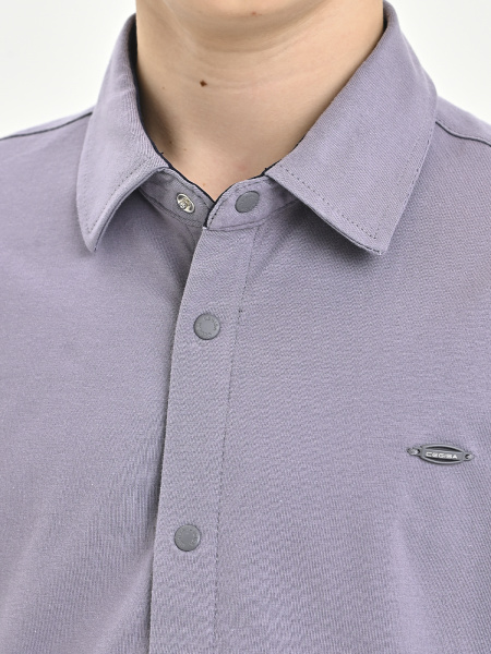 4808 Рубашка трик.(батал) дл.р. д/м (темно-серый весь размерный ряд)