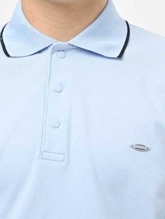 4939 Поло дл.р. д/м (голубой весь размерный ряд)