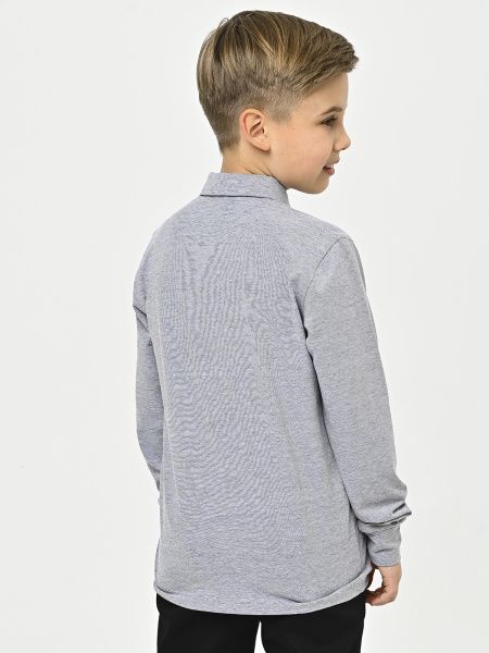 4264 Поло дл.р. д/м (серый весь размерный ряд)