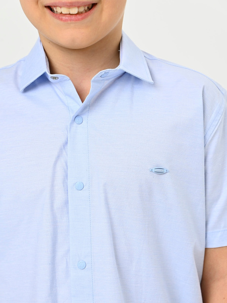 4137 Рубашка к.р. д/м (батал) (светло-голубой 146)