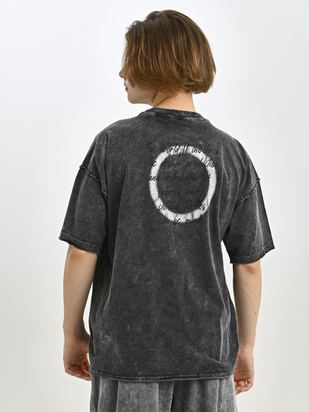 5332 Футболка оверсайз д/м (темно-серый весь размерный ряд)