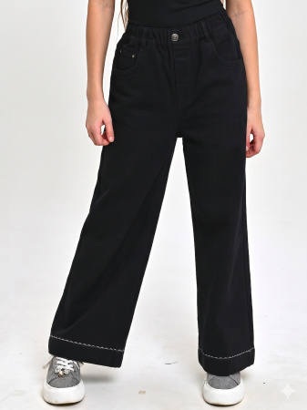 T9019-Ch Джинсы утепленные д/д (черный весь размерный ряд)