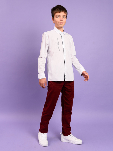 2121 Рубашка д/м (белый весь размерный ряд)