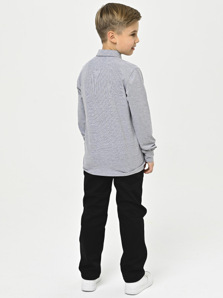 4264 Поло дл.р. д/м (серый весь размерный ряд)