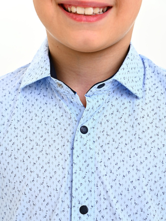 4069 Рубашка дл.р. д/м (голубой весь размерный ряд)