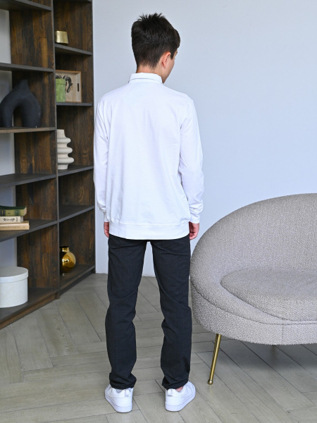 2572 Поло дл.р. д/м (белый весь размерный ряд)