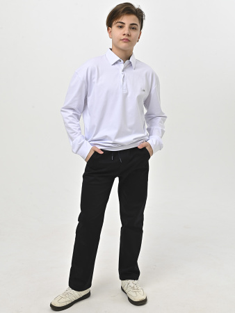 4927 Поло дл.р. д/м  оверсайз (белый весь размерный ряд)