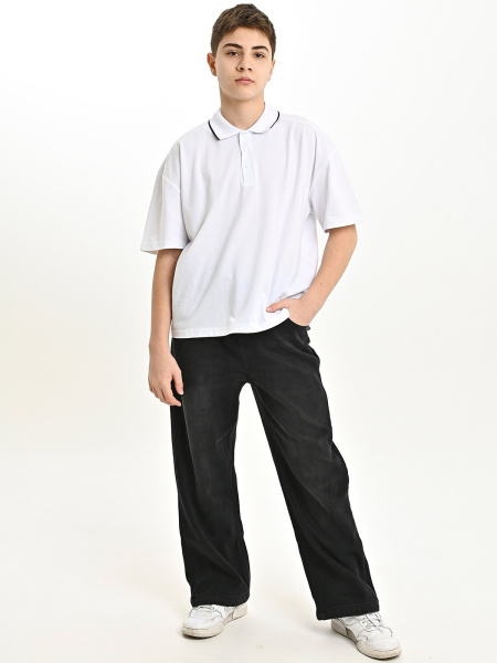 25383-Ch Джинсы утепленные д/м (черный весь размерный ряд)