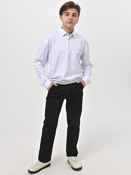 4928 Поло дл.р. д/м  оверсайз (белый 164)