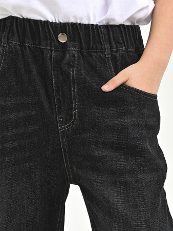 25365-Ch Джинсы утепленные д/м (черный весь размерный ряд)