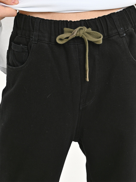 A9121-Ch Джинсы утепленные д/м (черный весь размерный ряд)